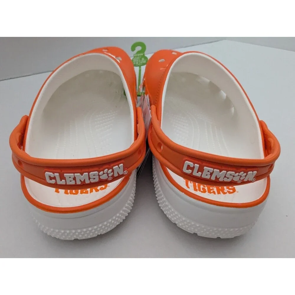 Clemson Crocs Classic Clogs for Men 8 and Women 10 NEW Tigers SC Orange White